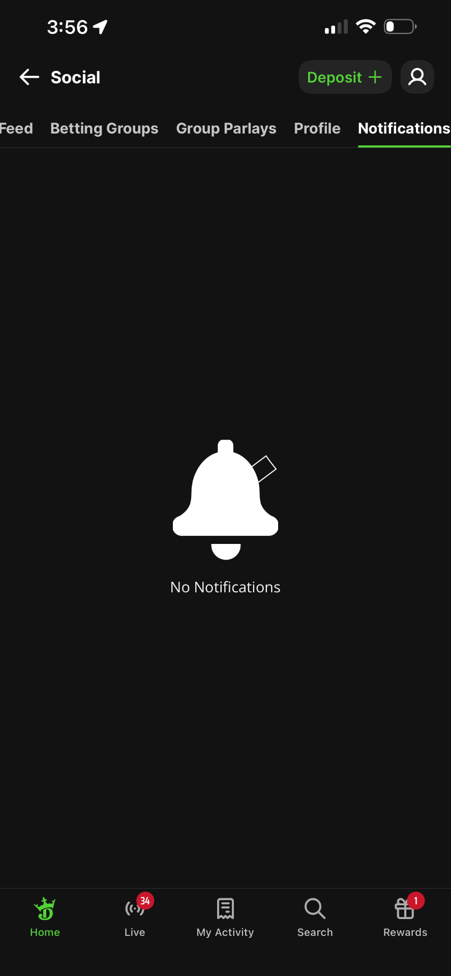 DraftKings Social — Notifications
